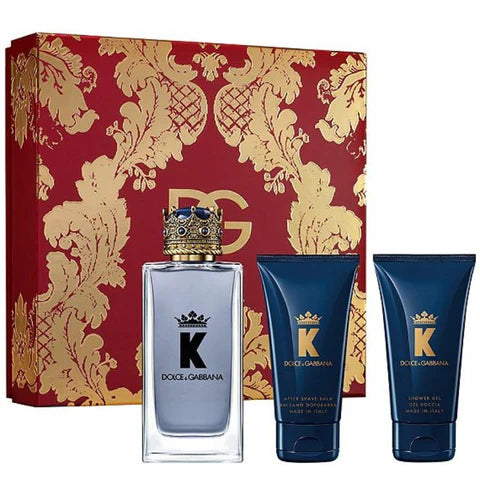 SET DOLCE & GABBANA K MEN ( 3 PC) 3.4 OZ  EDT / 1.7 OZ AS / 1.7 OZ SG
