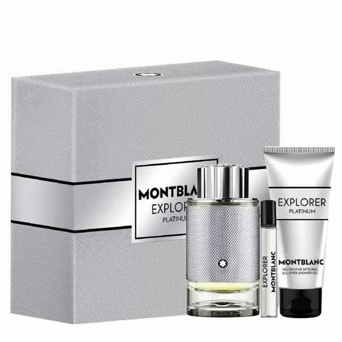 SET MONTBLANC EXPLO PLATINUM MEN ( 3 PC ) 3.4 OZ EDP SP /3.4 OZ SG / 0.25 OZ EDP SP