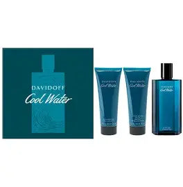 SET DAVIDOFF COOL WATER MEN ( 5 PC ) 4.2 OZ EDT SP / 2.5 OZ A/SHAVE BALS / 2.5 OZ SG /2.4 OZ DEO STICK /0.50 OZ EDT SP