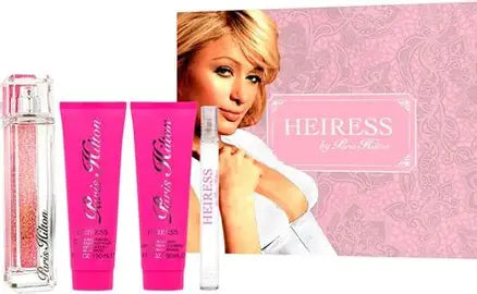 SET PARIS HILTON HEIRESS WOMEN ( 4 PC ) 3.4 OZ EDP SP / 0.34 OZ EDP SP / 3.0 OZ BL / 3.0 OZ SG