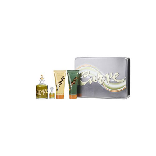 SET LIZ CLAIBORNE CURVE MEN  (4 PC)   4.2 OZ /ASB/SG/ TS M
