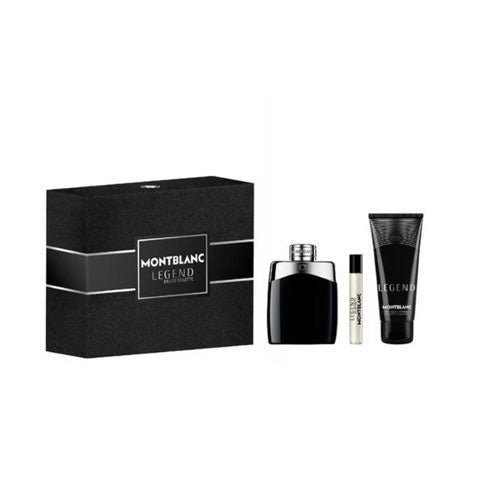 SET MONT BLANC LEGEND MEN ( 3 PC ) 3.4 OZ EDT SP / 3.4 OZ SHOWER GEL / 0.25 OZ