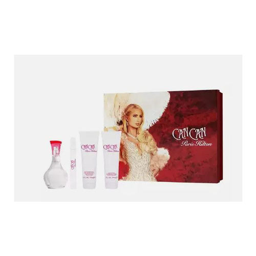 SET  PARIS HILTON CAN CAN WOMEN ( 4 PC ) 3.4 EDP SP/0.34 OZ EDP SP / 3.0 OZ BL / 3.0 OZ SG