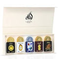 SET LATTAFA PRIDE X0.67 OZ ( 5 PC )NEBRAS /ART OF WOOD / ART OF UNIVERSE /ANSAAM GOLD / KASHAN