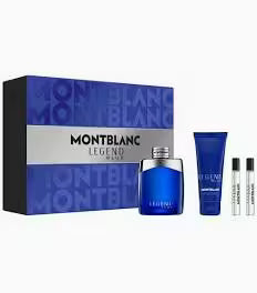 SET MONTBLANC LEGEND BLUE MEN ( 4 PC ) 3.4 OZ EDP SP / 3.4 OZ SG /2 x 0.25 OZ EDP SP
